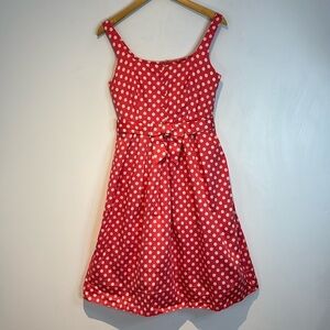 Sinequanone coral mid-length polka-dot dress size small